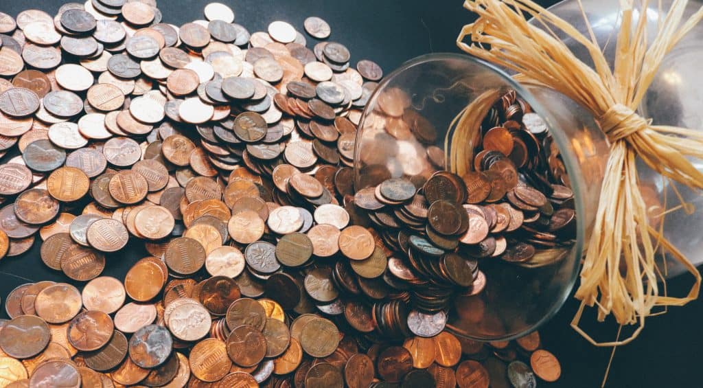 pennies in a jar, personal finance tips