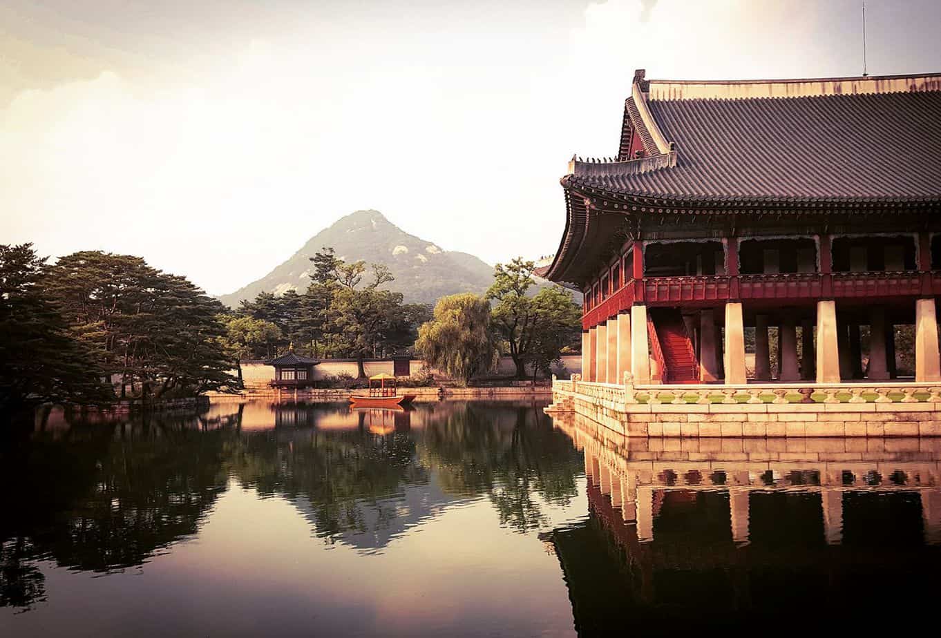 Temple grounds in South Korea