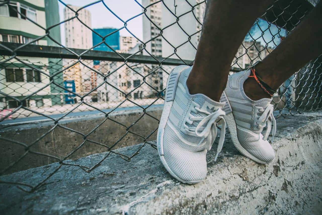 Gray Adidas shoes